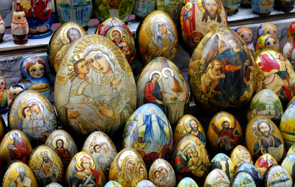 Яйца с изображением икон на Пасху
