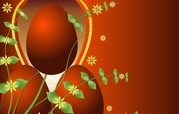 Красные яйца на Пасху