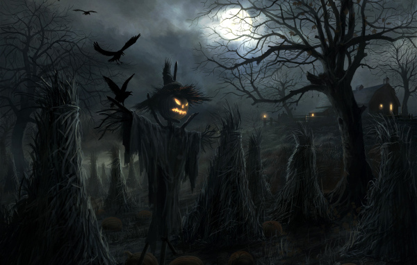 Лунная ночь на тыквенном поле