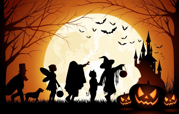 The characters of the celebration of Halloween