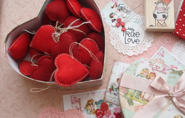 Коробка сердец на День Влюбленных 14 февраля