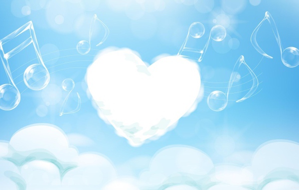 Облачное сердце на День Влюбленных 14 февраля