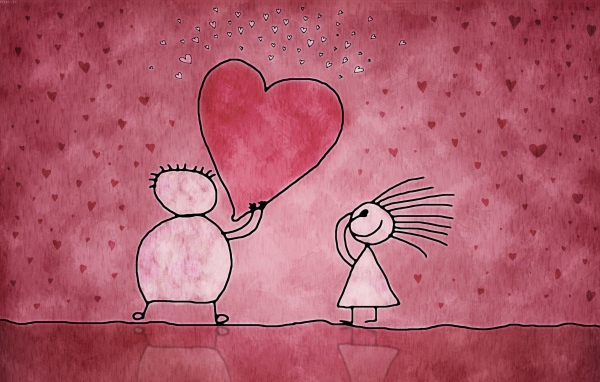 Сердце в подарок на День Святого Валентина 14 февраля