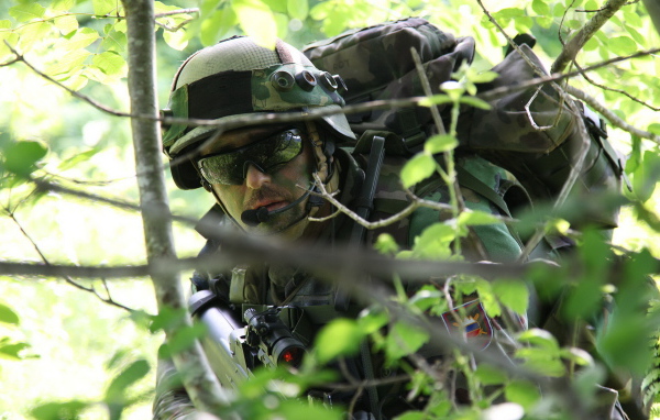 Солдаты в лесу