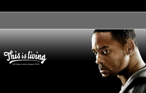 Уилл Смит на темном фоне