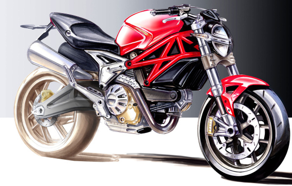 Красивый мотоцикл в москве Ducati Monster 1200