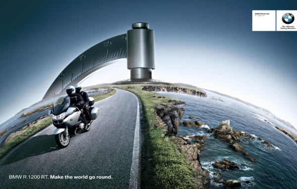 BMW на глобусе