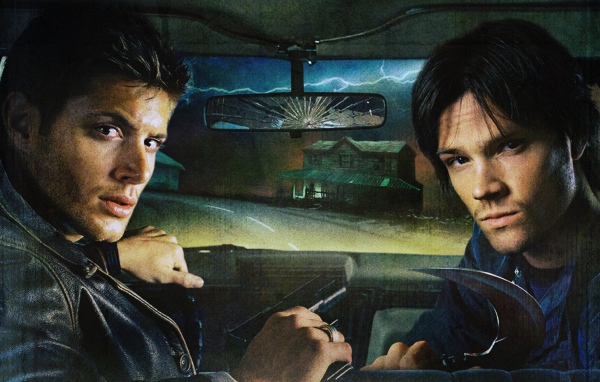 Brothers from the series Supernatural driving