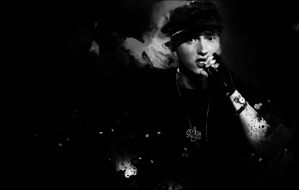 Eminem с микрофоном