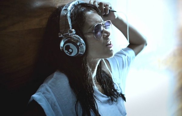 Girl listening to music