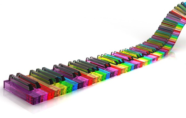 Разноцветные клавиши