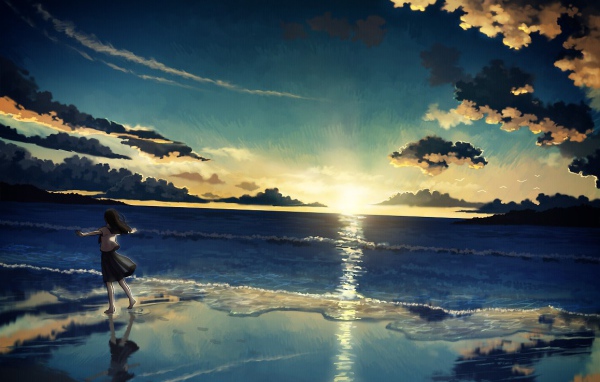 Девочка на пляже