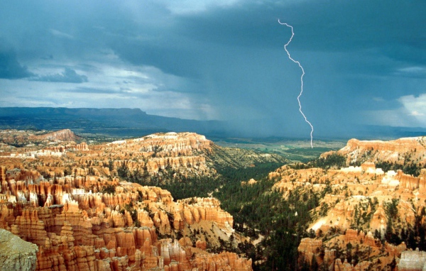 Молния ударила в землю