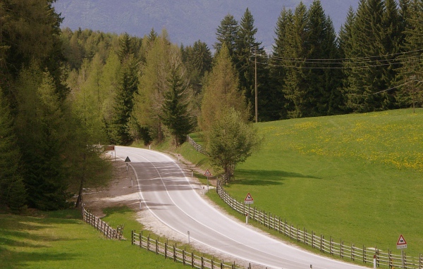 Забор вдоль дорги