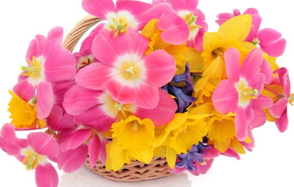 Маленькая корзина цветов