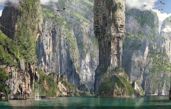 Лицо на скале