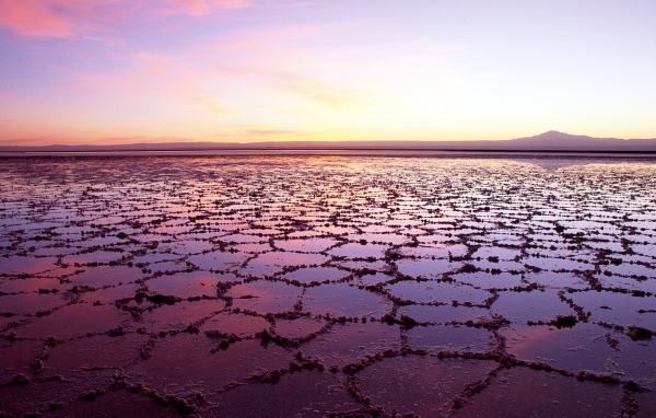 Соленое озеро в Чили 