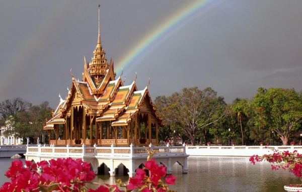 Rainbow over the pagoda