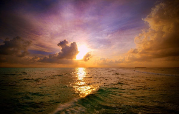 Закат на Мальдивах