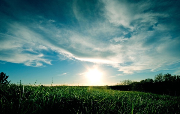 Закат над полем