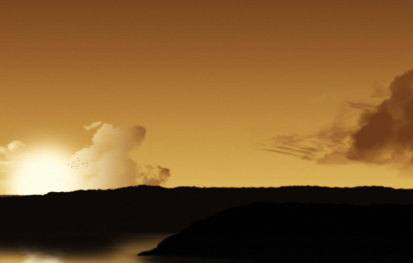 Желтый закат