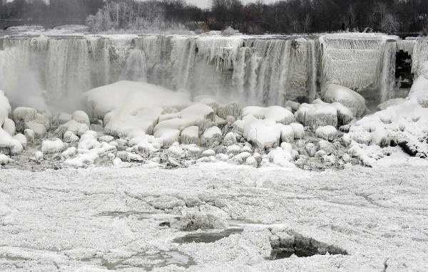 Замерзший водопад Ниагара