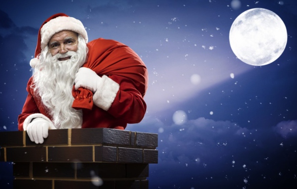 Санта Клаус в трубе