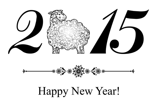 Белая овечка на Новый Год 2015