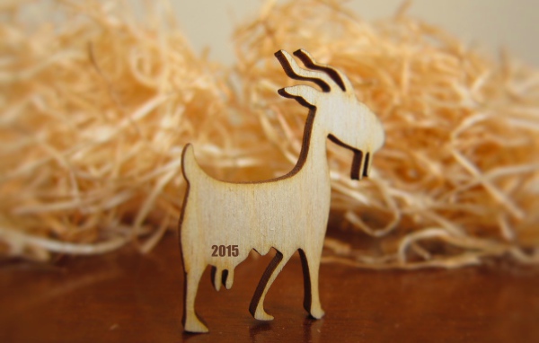 Деревянная коза на Новый Год