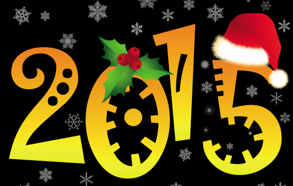 2015 на черном фоне