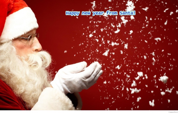 Санта желает Счастливого Нового года