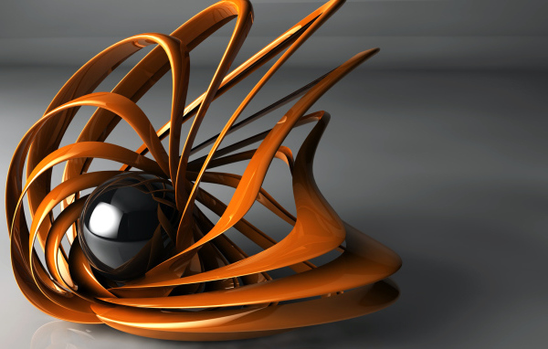 Абстрактный черный шар