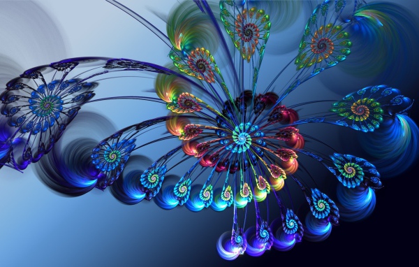 Абстрактные перья павлина