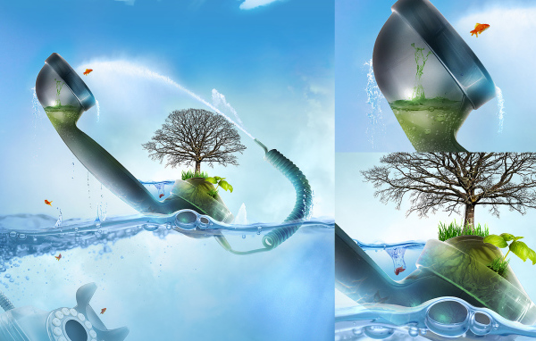 Абстракция с телефонной трубкой