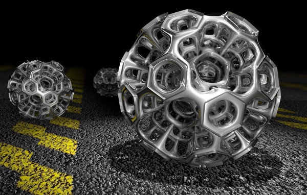 Шары на асфальте