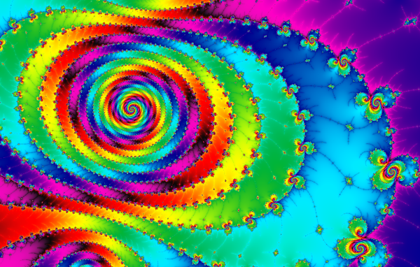 Разноцветные спирали
