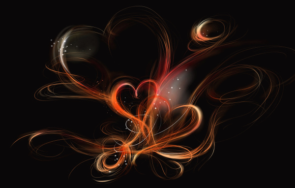 Линии в форме сердечек