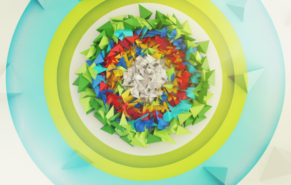 Разноцветные пирамиды