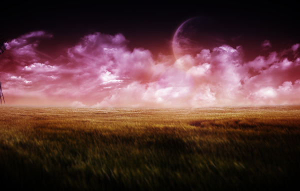 Планета за розовыми облаками