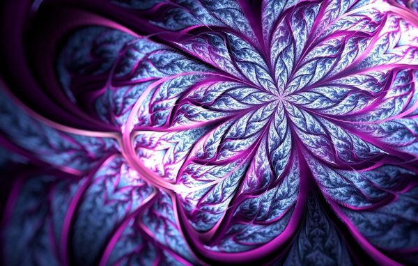 Сиреневый абстрактный цветок