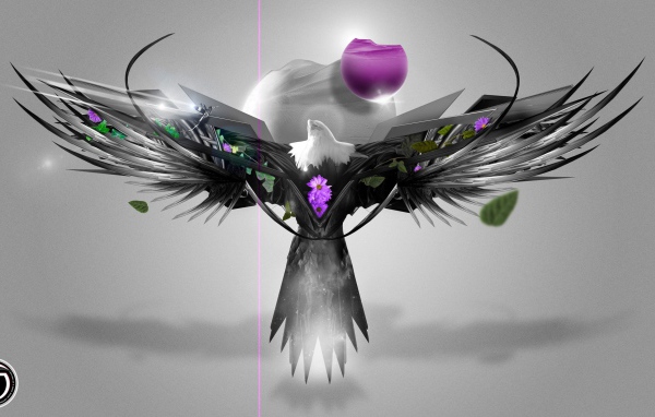 Абстрактный символ из птицы