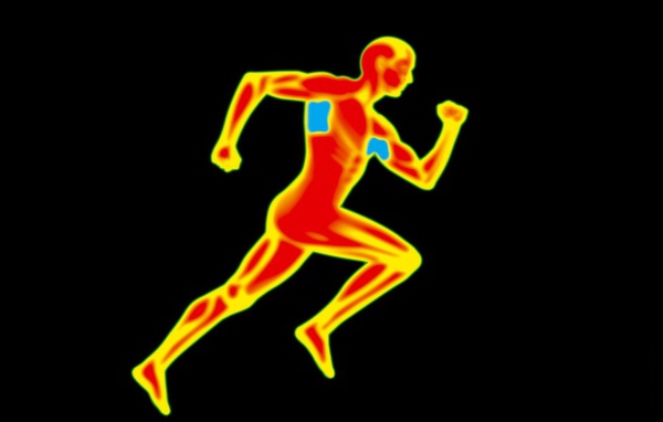 Термограмма бегущего человека