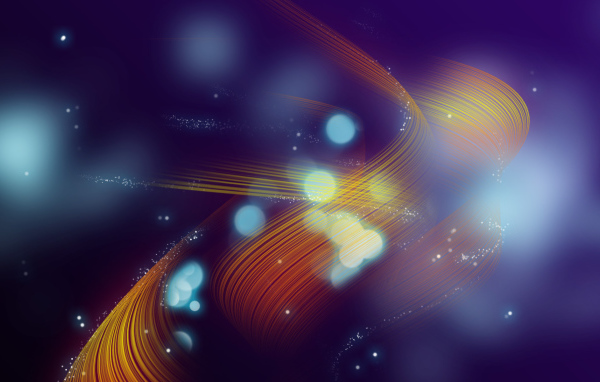 Волнистые линии на синем фоне