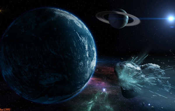 Приближение астероида к планете