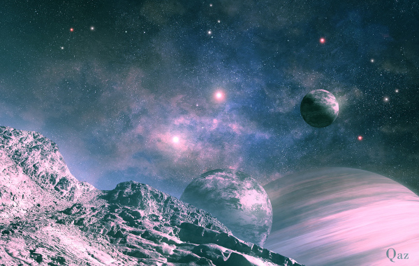 Ландшафт спутника планеты