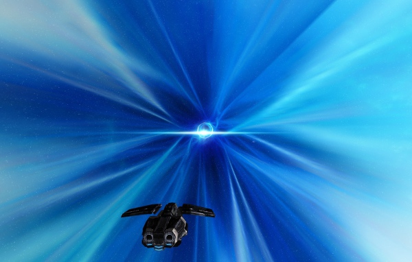 Космический корабль в гипер пространстве