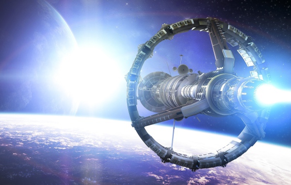 Космический корабль на орбите