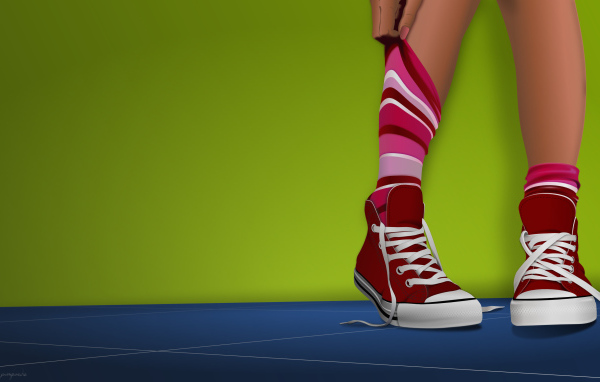 Милые красные кеды