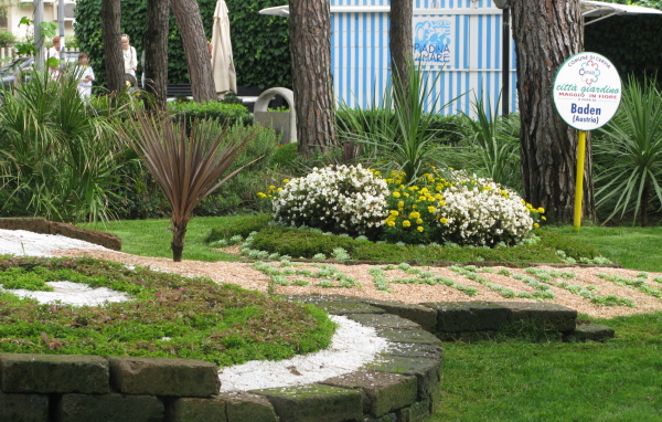 Клумба на курорте Баден, Австрия
