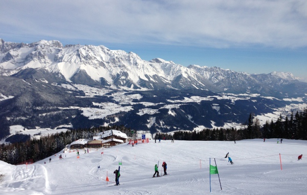 Лыжная трасса на горнолыжном курорте Шладминг, Австрия